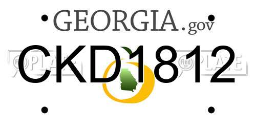 CKD1812 Georgia License Plate