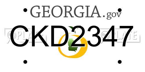 CKD2347 Georgia License Plate