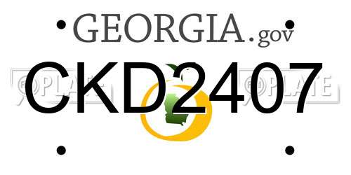 CKD2407 Georgia License Plate