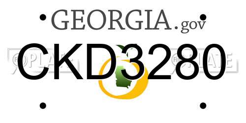 CKD3280 Georgia License Plate