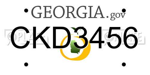 CKD3456 Georgia License Plate
