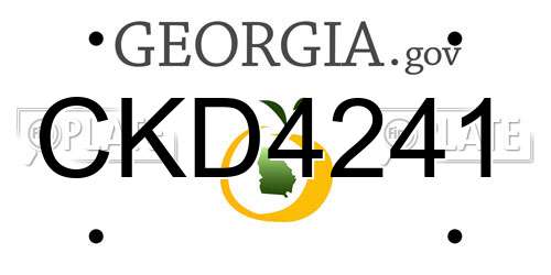 CKD4241 Georgia License Plate