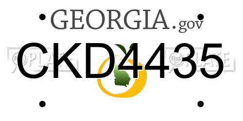 CKD4435 Georgia License Plate