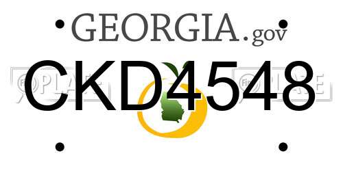 CKD4548 Georgia License Plate
