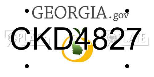 CKD4827 Georgia License Plate