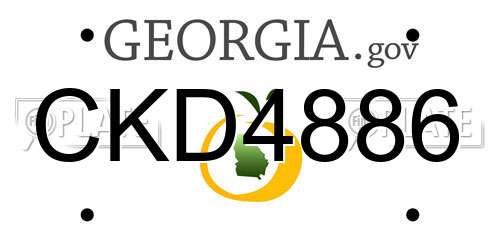 CKD4886 Georgia License Plate