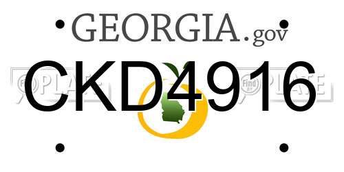CKD4916 Georgia License Plate
