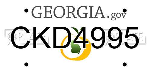 CKD4995 Georgia License Plate