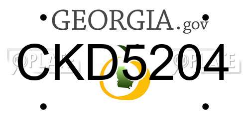 CKD5204 Georgia License Plate