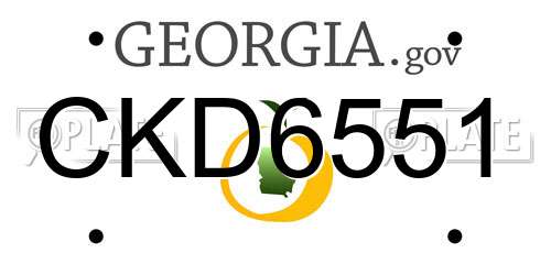 CKD6551 Georgia License Plate