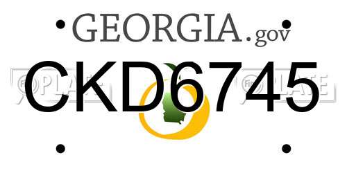 CKD6745 Georgia License Plate