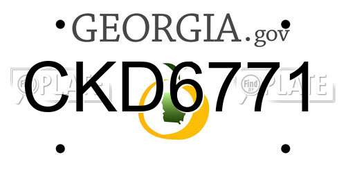 CKD6771 Georgia License Plate