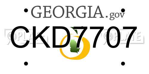 CKD7707 Georgia License Plate