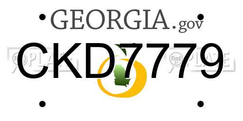 CKD7779 Georgia License Plate
