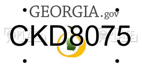 CKD8075 Georgia License Plate