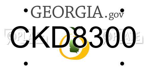CKD8300 Georgia License Plate