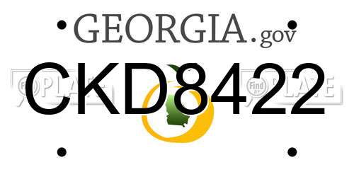 CKD8422 Georgia License Plate