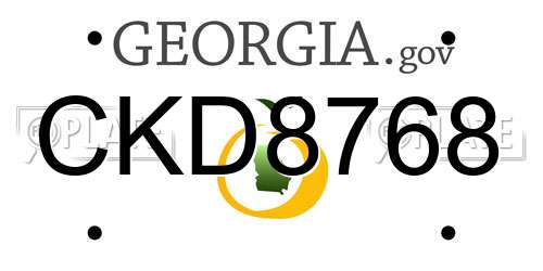 CKD8768 Georgia License Plate