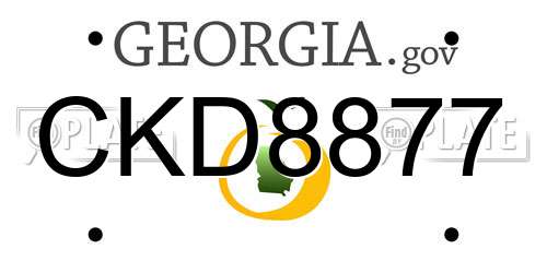 CKD8877 Georgia License Plate
