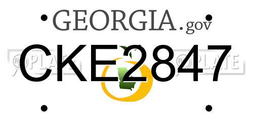 CKE2847 Georgia License Plate