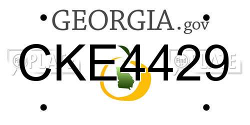 CKE4429 Georgia License Plate