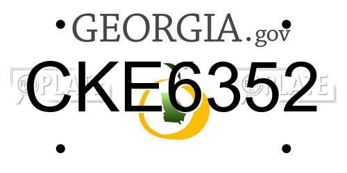CKE6352 Georgia License Plate