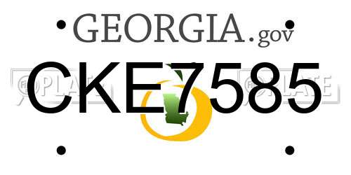 CKE7585 Georgia License Plate