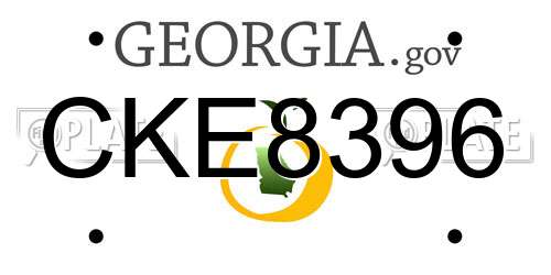 CKE8396 Georgia License Plate