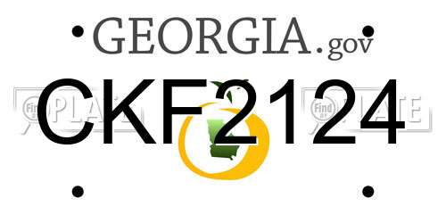 CKF2124 Georgia License Plate
