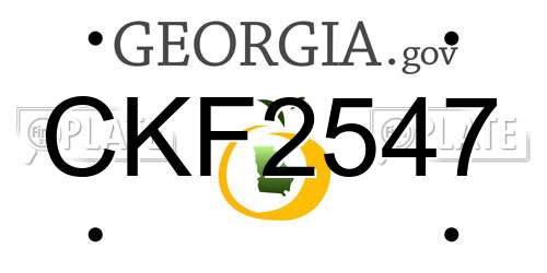 CKF2547 Georgia License Plate