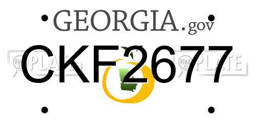 CKF2677 Georgia License Plate