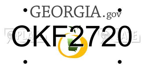 CKF2720 Georgia License Plate