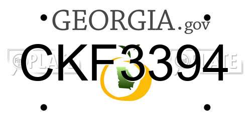 CKF3394 Georgia License Plate