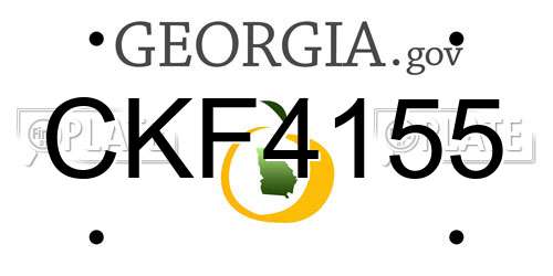 CKF4155 Georgia License Plate
