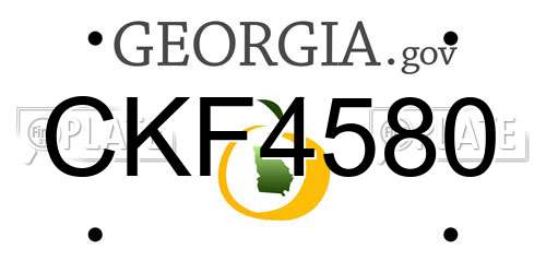 CKF4580 Georgia License Plate