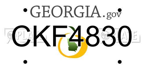 CKF4830 Georgia License Plate
