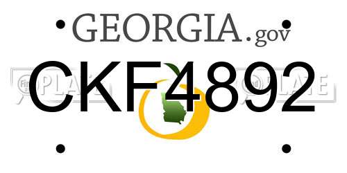 CKF4892 Georgia License Plate