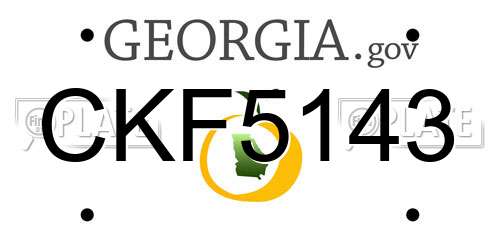 CKF5143 Georgia License Plate