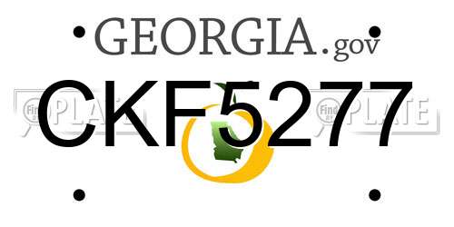 CKF5277 Georgia License Plate