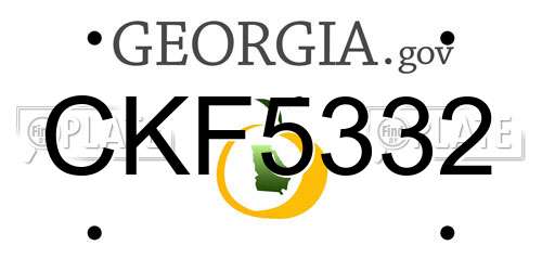 CKF5332 Georgia License Plate