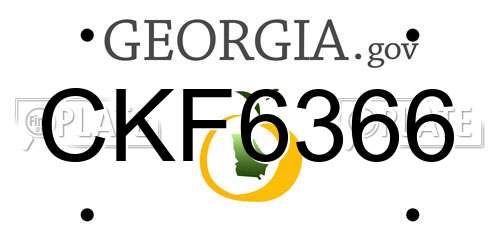 CKF6366 Georgia License Plate