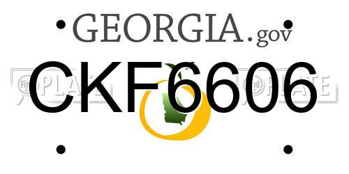 CKF6606 Georgia License Plate