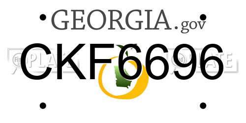 CKF6696 Georgia License Plate