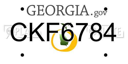 CKF6784 Georgia License Plate