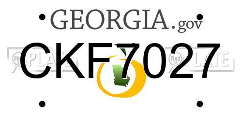 CKF7027 Georgia License Plate