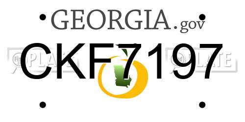 CKF7197 Georgia License Plate