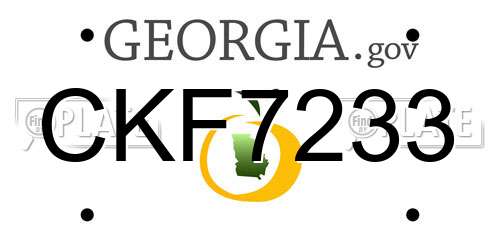CKF7233 Georgia License Plate