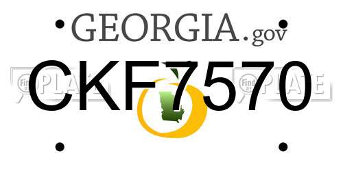 CKF7570 Georgia License Plate