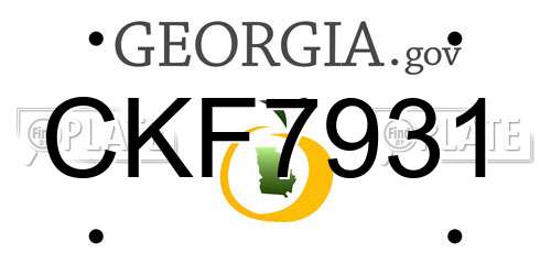 CKF7931 Georgia License Plate