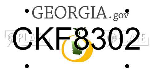 CKF8302 Georgia License Plate